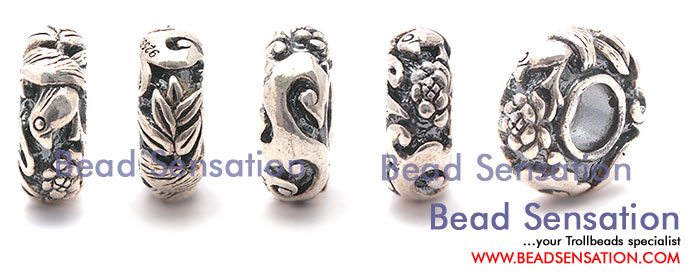 Trollbeads Limited Edition China Silver Bird and Flower