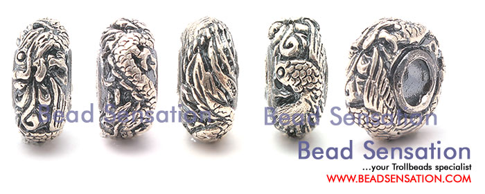 Trollbeads Limited Edition China Silver Dragon and Phoenix