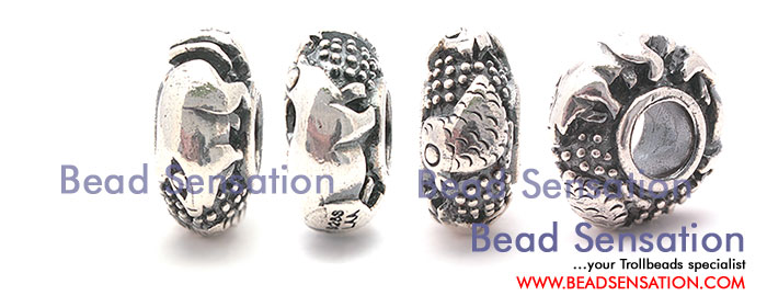 Trollbeads Limited Edition China Silver Pig Check and Badger