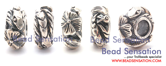 Trollbeads Limited Edition China Silver White Snake