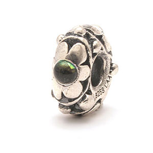Trollbeads Retired Silver Carved Flowers