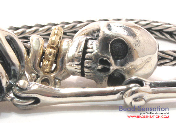 Trollbeads Limited Edition Skeleton Necklace Face Closeup